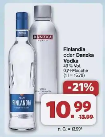 Famila Nord Ost Finlandia oder Danzka Vodka Angebot