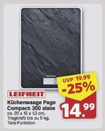Famila Nord Ost LEIFHEIT Küchenwaage Page Compact 300 slate Angebot