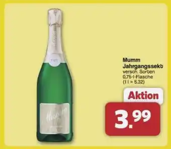 Famila Nord Ost Mumm Jahrgangssekt Angebot