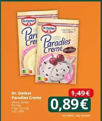 Famila Nord Ost Dr. Oetker Paradies Creme Angebot