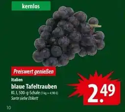 Famila Nord Ost blaue Tafeltrauben Angebot
