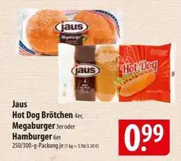 Famila Nord Ost Jaus Hot Dog Brötchen, Megaburger oder Hamburger Angebot