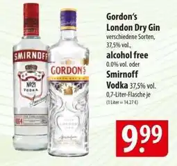 Famila Nord Ost Gordon's London Dry Gin / Smirnoff Vodka Angebot