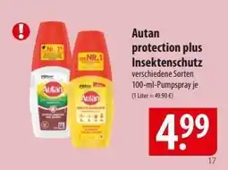 Famila Nord Ost Autan protection plus Insektenschutz Angebot