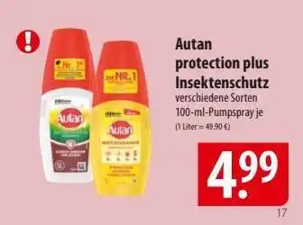 Famila Nord Ost Autan protection plus Insektenschutz Angebot