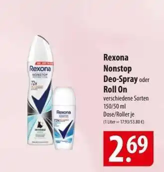 Famila Nord Ost REXONA Nonstop Deo-Spray oder -Roll-on Angebot