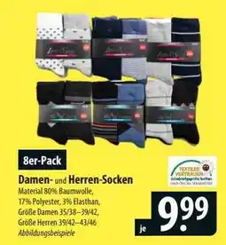 Famila Nord Ost 8er-Pack Damen- und Herren-Socken Angebot