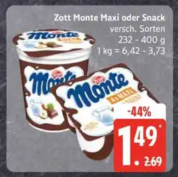 Edeka Zott Monte Maxi oder Snack Angebot