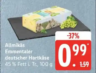 Edeka Allmikäs Emmentaler deutscher Hartkäse Angebot