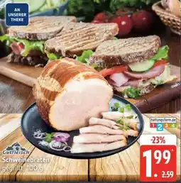 Edeka Schweinebraten gegrillt, 100 g Angebot