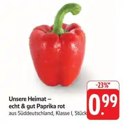 Edeka Unsere Heimat – echt & gut Paprika rot Angebot