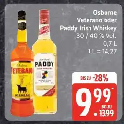 Edeka Osborne Veterano oder Paddy Irish Whiskey Angebot