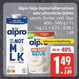 Edeka Alpro Soja-Joghurtalternativen oder pflanzliche Drinks Angebot