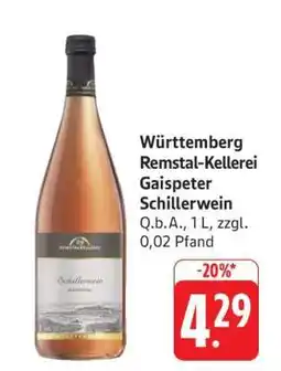 Edeka Württemberg Remstal-Kellerei Gaispeter Schillerwein Angebot