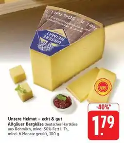 Edeka Allgäuer Bergkäse Angebot