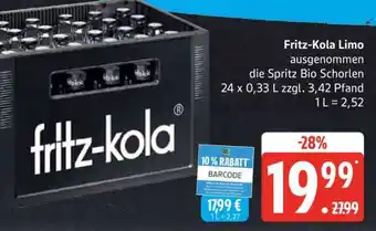 Edeka Fritz Kola / Limo Angebot