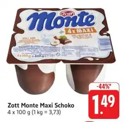 Edeka Zott Monte Maxi Schoko Angebot