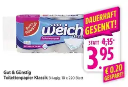 Edeka Gut & Günstig Toilettenpapier Klassik Angebot