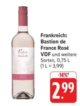 Edeka Bastion de France Rosé VDF Angebot