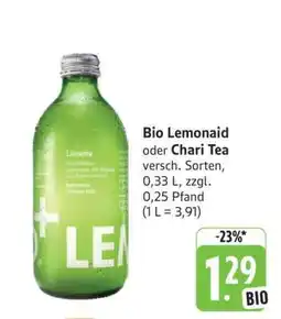 Edeka Bio Lemonaid oder Chari Tea Angebot