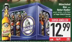 Edeka Mönchshof Bier oder Natur-Radler Angebot