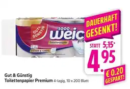 Edeka Gut & Günstig Toilettenpapier Premium Angebot