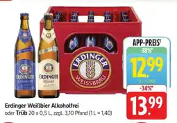 Edeka Erdinger Weißbier Alkoholfrei oder Trüb Angebot