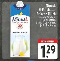 Edeka MinusL H-Milch oder Frische Milch Angebot