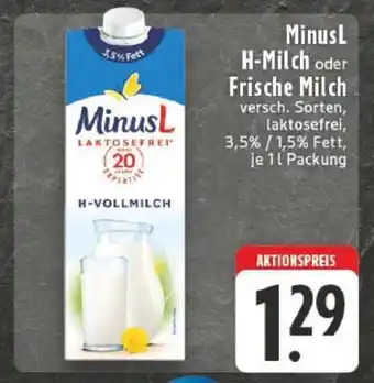 Edeka MinusL H-Milch oder Frische Milch Angebot