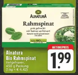Edeka Alnatura Bio Rahmspinat Angebot