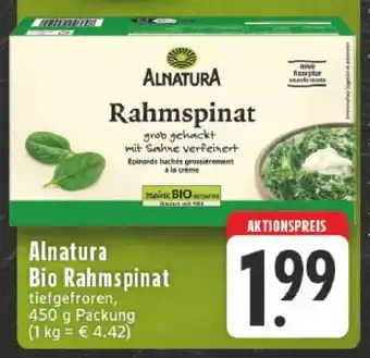 Edeka Alnatura Bio Rahmspinat Angebot