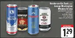 Edeka Henderson Gin Tonic oder George Washington Whiskey & Cola Angebot