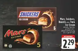 Edeka Mars, Snickers, Bounty oder Twix Ice Cream Angebot