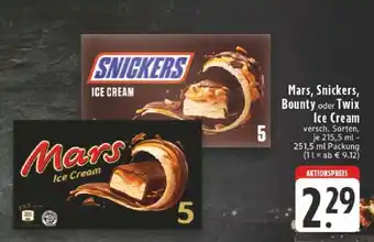 Edeka Mars, Snickers, Bounty oder Twix Ice Cream Angebot