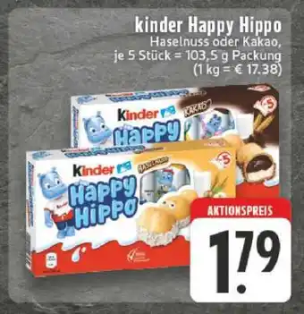 Edeka kinder Happy Hippo Angebot