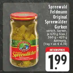 Edeka Spreewald Feldmann Original Spreewälder Gurken Angebot