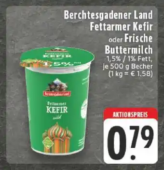 Edeka Berchtesgadener Land Fettarmer Kefir oder Frische Buttermilch Angebot