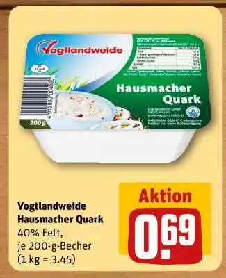 REWE Vogtlandweide Hausmacher Quark Angebot