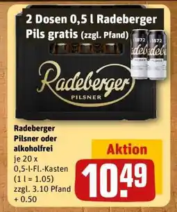 REWE RADEBERGER Pilsner oder Alkoholfrei Angebot