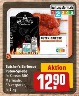 REWE Butcher’s Barbecue Puten-Spieße Angebot