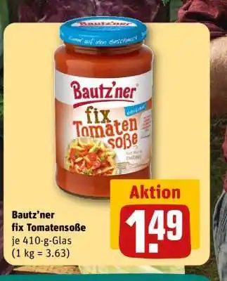 REWE Bautz'ner fix Tomatensoße Angebot