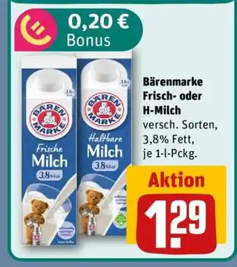 REWE Bärenmarke Frisch- oder H-Milch Angebot