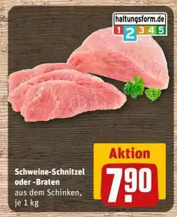 REWE Schweine-Schnitzel oder -Braten Angebot