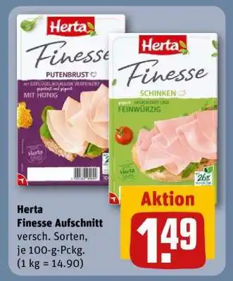 REWE HERTA Finesse Aufschnitt Angebot