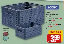 REWE rotho Korb Country3 Angebot