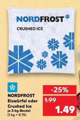 Kaufland NORDFROST Eiswürfel oder Crushed Ice je 2-kg-Beutel Angebot