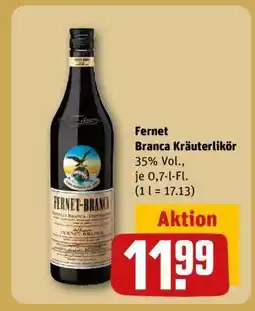 REWE Fernet-Branca Kräuterlikör Angebot