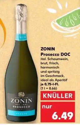Kaufland ZONIN Prosecco DOC Angebot
