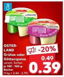 Kaufland OSTERLAND Grütze oder Götterspeise Angebot