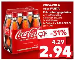 Kaufland COCA-COLA oder FANTA Erfrischungsgetränk Angebot